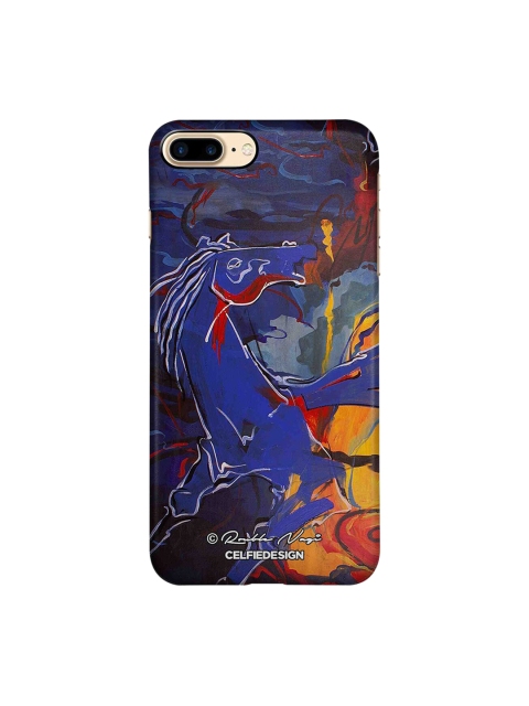

CelfieDesign Blue & Orange Young Idol Apple iPhone 8 Plus Back Cover Rouble Nagi, Navy blue