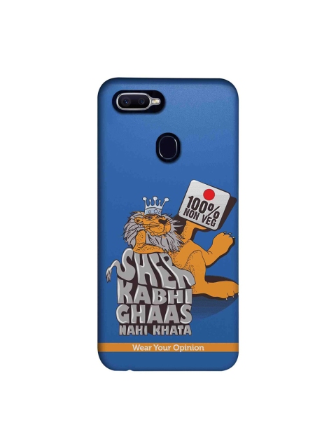 

CelfieDesign Blue & Orange 100 Percent Nonveg Oppo F9 Pro Back Cover