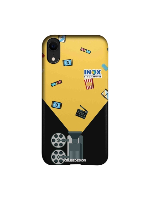 CelfieDesign Yellow & Black Printed iPhone XR Back Case