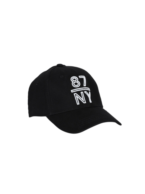 

Aeropostale Men Black & White Solid Embroidered Baseball Cap