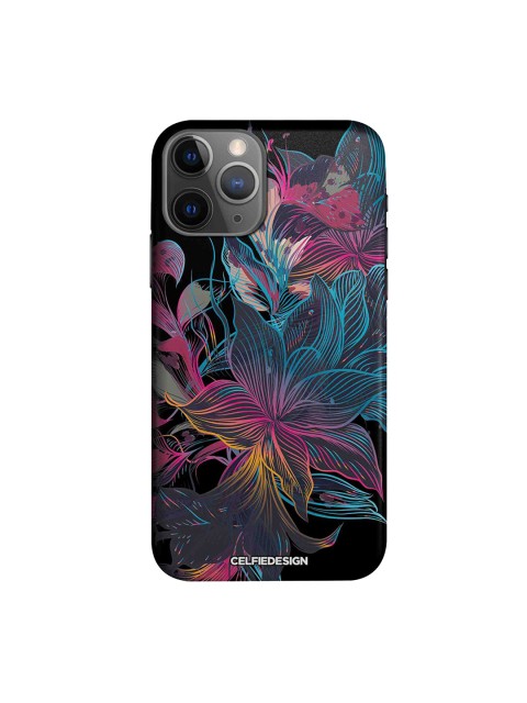 

CelfieDesign Black & Blue Floral Printed Sustainable Neon Flowers Apple iPhone 11 Pro Max Back Cover