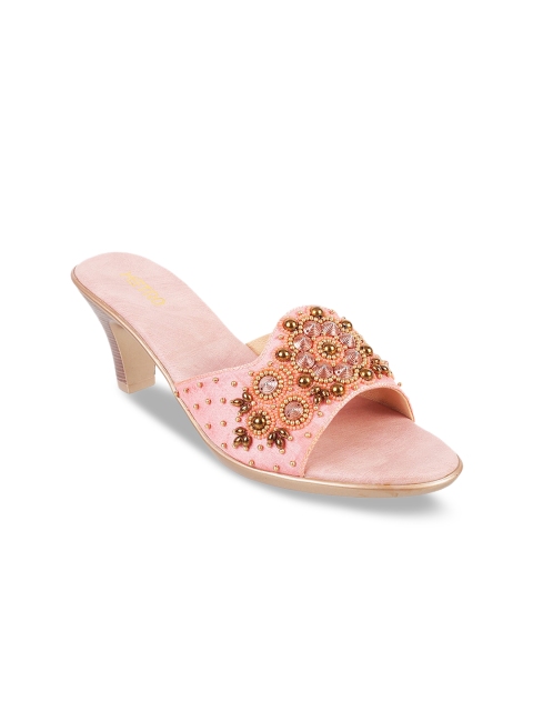 

Metro Women Peach-Coloured Woven Design Sandals
