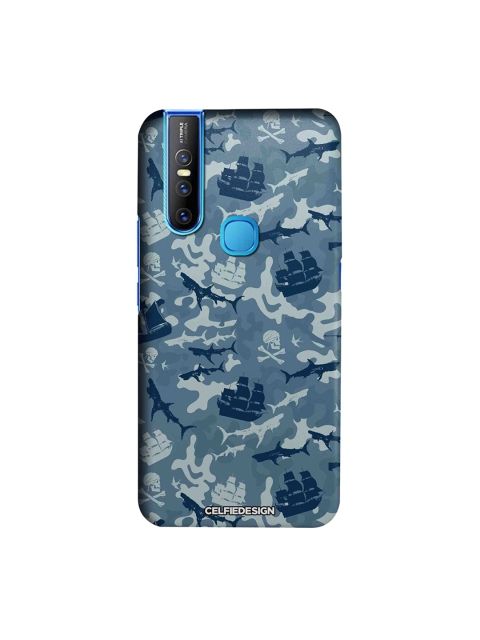 

CelfieDesign Teal Blue & Grey Pirates Pattern Disney Character Quirky Sustainable Vivo V15 Back Cover