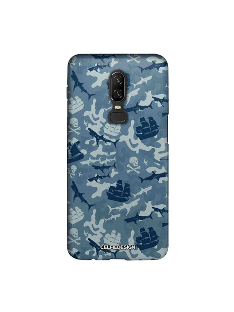 

CelfieDesign Grey & Blue Pirate Pattern OnePlus 6 Sustainable Case