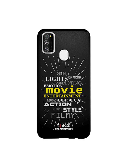

CelfieDesign Black Movie Entertainment Comedy Samsung Galaxy M30S Back Cover