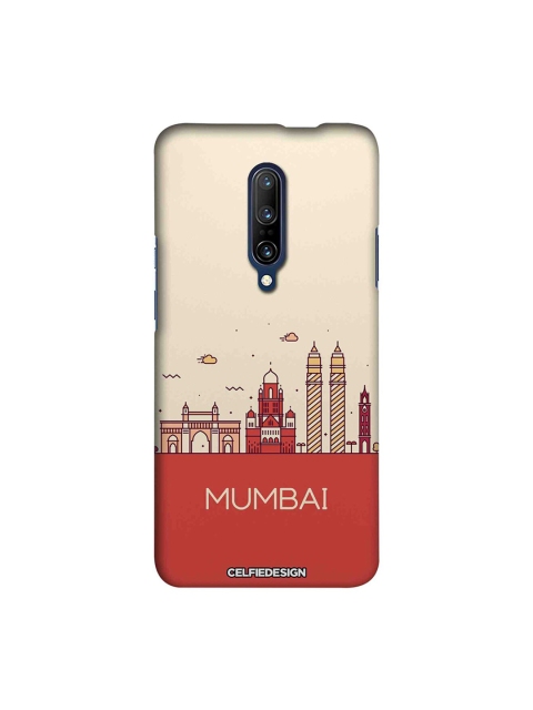 

CelfieDesign Beige & Red Mumbai Skyline OnePlus 7 Pro Back Cover
