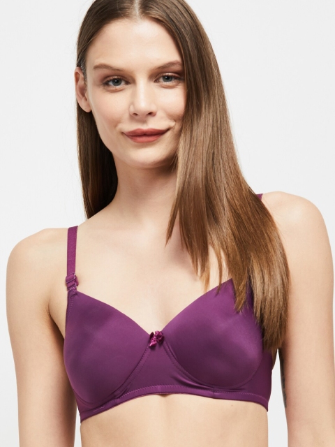

max Women Purple Solid T-shirt Bra PA20PDNW02WINE