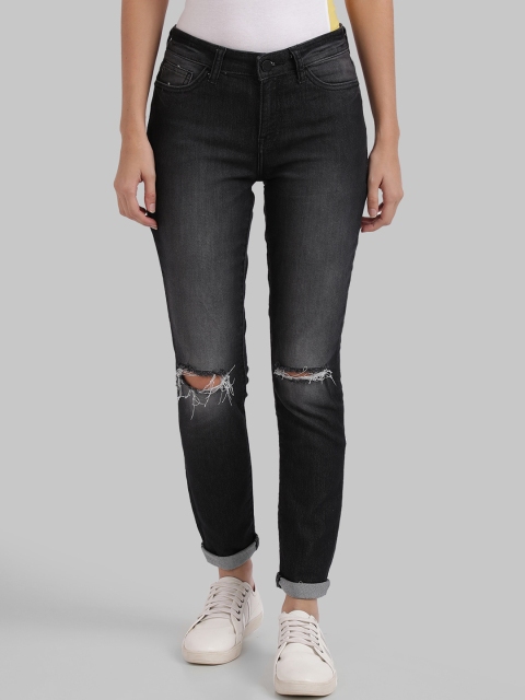 

Parx Women Grey Skinny Fit Mid-Rise Slash Knee Jeans