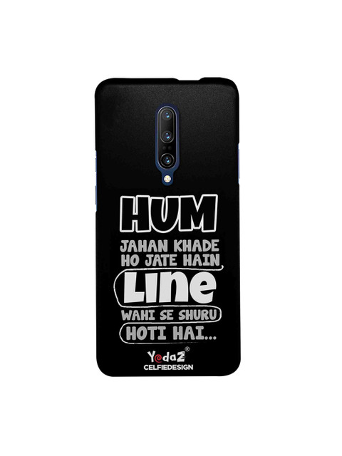 

CelfieDesign Black & White Typography Hum Jahan Khade Ho Jate OnePlus 7 Pro Back Cover