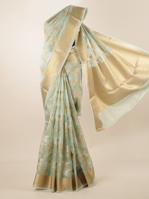 

Pothys Green Woven Design Saree