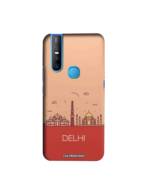 

CelfieDesign Beige & Red Delhi Skyline Vivo V15 Sustainable Back Cover, Multi