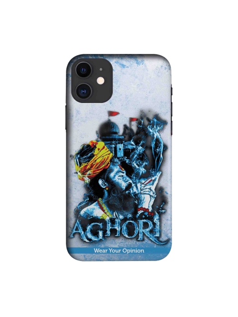 

CelfieDesign White & Blue Aghori Wear Your Opinion Quirky Sustainable Apple iPhone 11 Mobile Back Cover