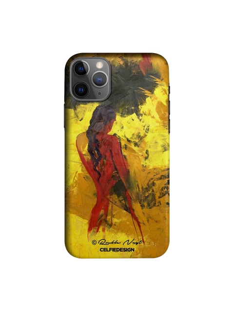 

CelfieDesign Mustard Yellow Lady in Red Rouble Nagi Quirky Sustainable Apple iPhone 11 Pro Mobile Back Cover