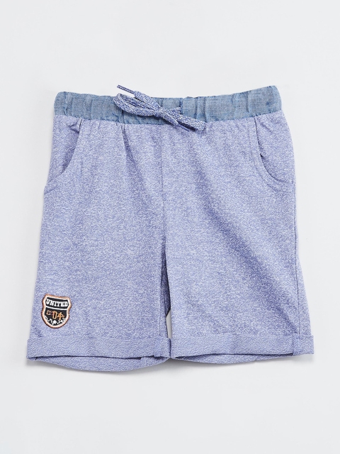 

max Boys Grey Solid Regular Shorts