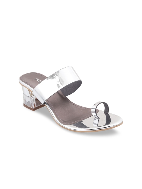 

Metro Women Silver-Toned Solid Heels