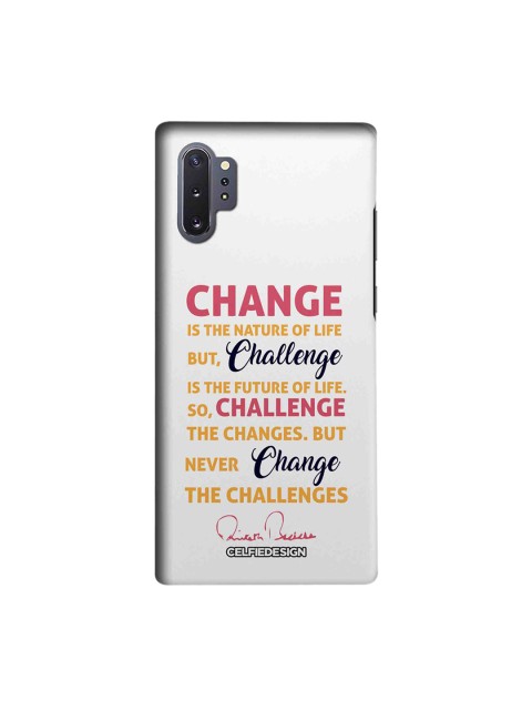 

CelfieDesign White & Yellow Challenge AB Quotes Samsung Galaxy Note10 Sustainable Back Cover