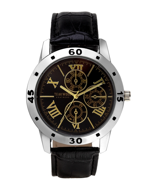 

Teakwood Leathers Men Black Analogue Watch WTH_A_TKCH028