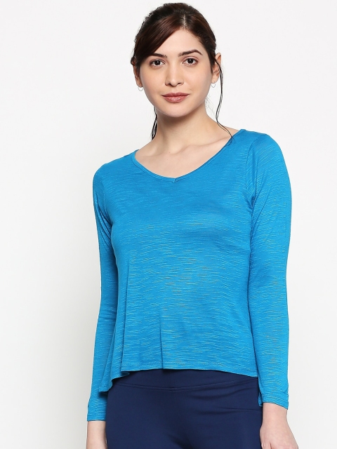 

inocenCia Women Blue Solid V-Neck T-shirt