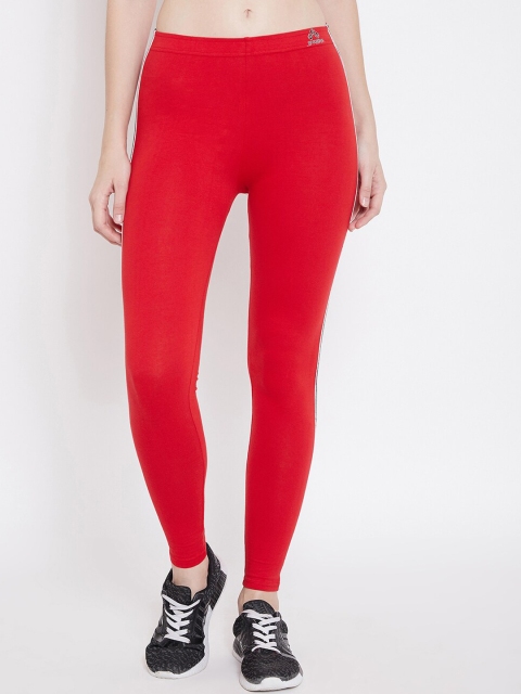 

Aliza Women Red Solid Anti-Static Workout Tights