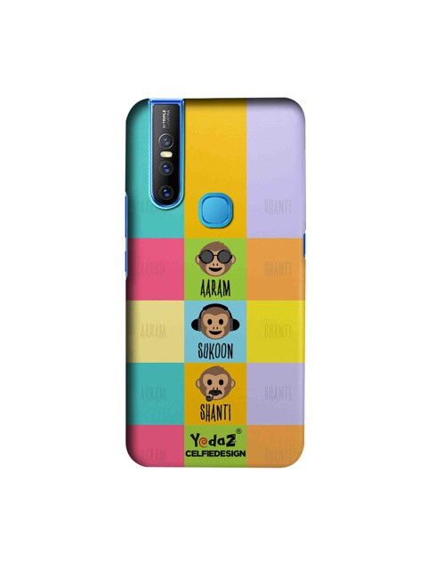 

CelfieDesign Lavender & Orange Aaram Sukoon Shanti Yedaz Quirky Sustainable Vivo V15 Back Cover