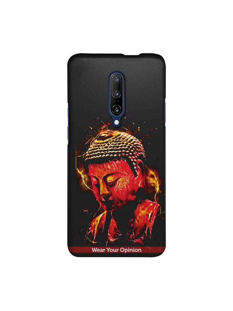 

CelfieDesign Black & Red Peace Buddha Printed OnePlus 7 Pro Back Cover
