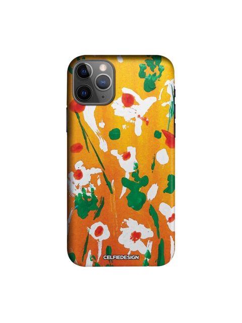 

CelfieDesign Mustard Yellow & White Blooming Florals Quirky Sustainable Apple iPhone 11 Pro Mobile Back Cover