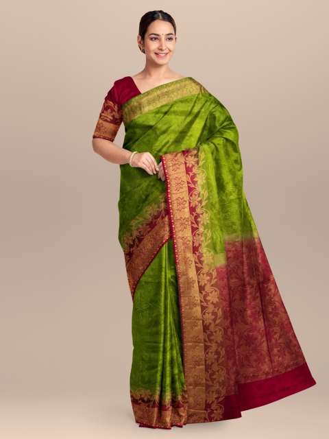

KLM Fashion Mall Green Woven Design Saree