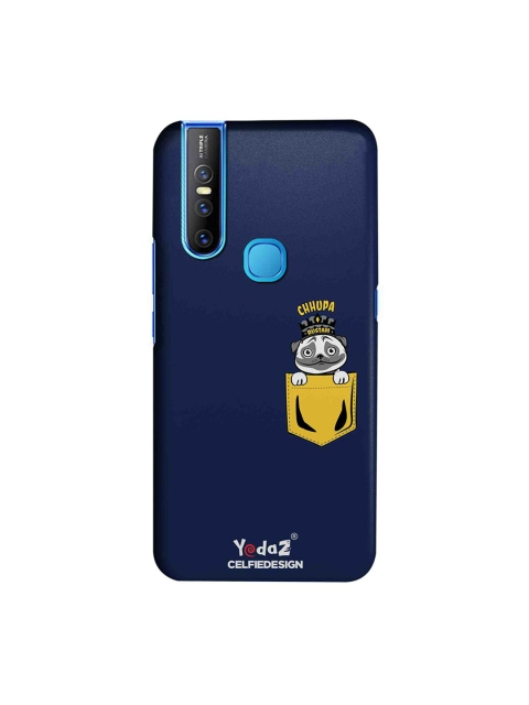 

CelfieDesign Navy Blue & Yellow Chhupa Rustom Yedaz Quirky Sustainable Vivo V15 Back Cover
