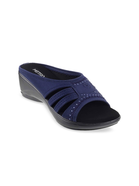 

Metro Women Blue Embellished Sandals