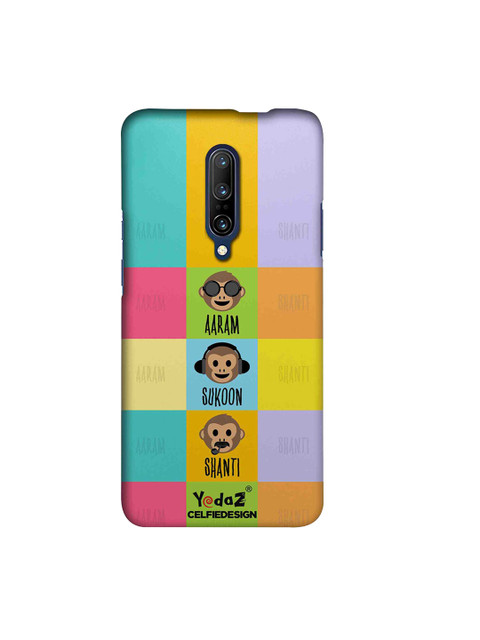 

CelfieDesign Blue & Yellow Aaram Sukoon Shanti Yedaz Quirky OnePlus 7 Pro Back Cover