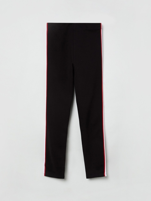 

max Girls Black Regular Fit Solid Regular Trousers