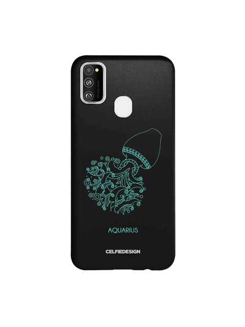 

CelfieDesign Unisex Black Aquarius Zodiac Samsung Galaxy M30S Back Case