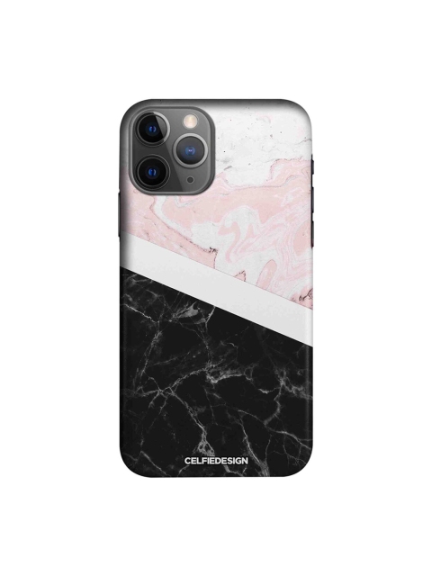 

CelfieDesign Black & Pink Marble Printed iPhone 11 Pro Max Sustainable Back Cover