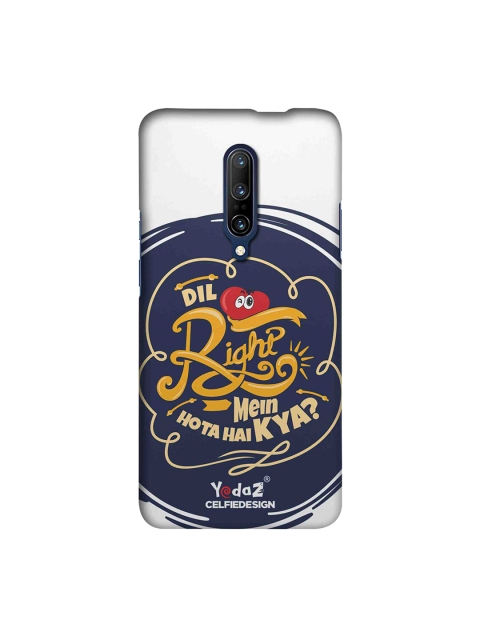 

CelfieDesign Navy Blue & White Dil Right Mein Hota Hai Kya OnePlus 7 Pro Back Cover