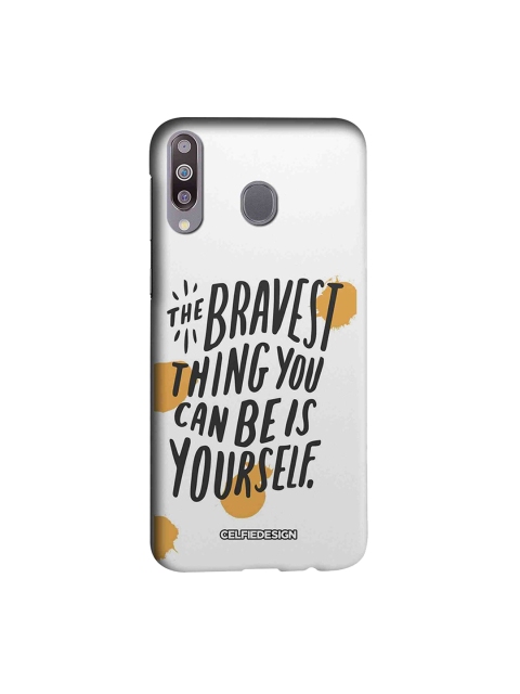 

CelfieDesign White & Black Being Yourself Samsung Galaxy M30 Back Case