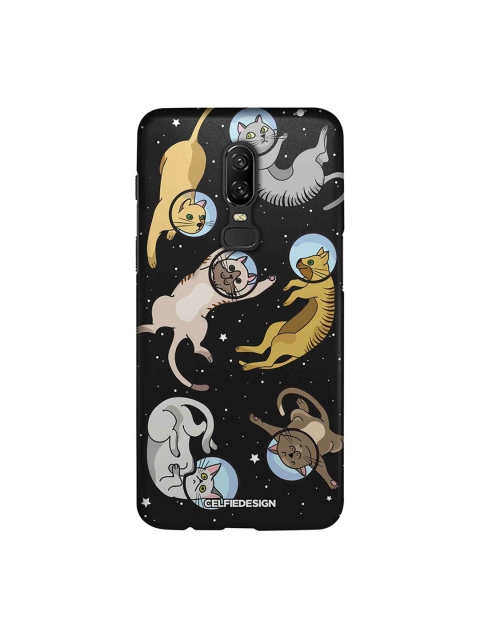 

CelfieDesign Black & Brown Cat In Space Base 501 Quirky OnePlus 6 Back Cover