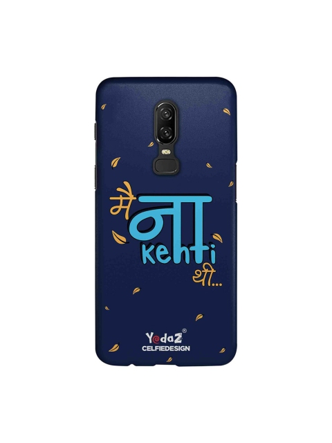 

CelfieDesign Navy-Blue Orange Main Kehti Thi OnePlus 6 Sustainable Back Cover