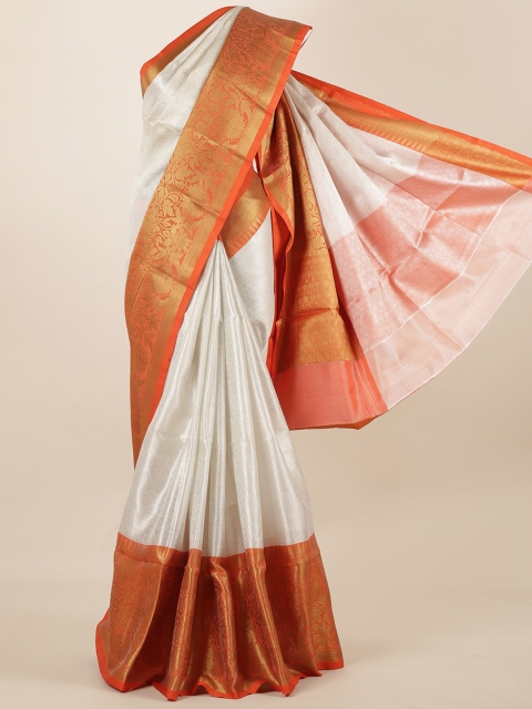 

Pothys Silver-Toned Woven Design Saree