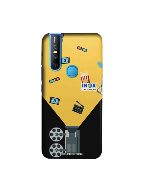 

CelfieDesign Yellow & Black Inox Cinema Quirky Sustainable Vivo V15 Back Cover