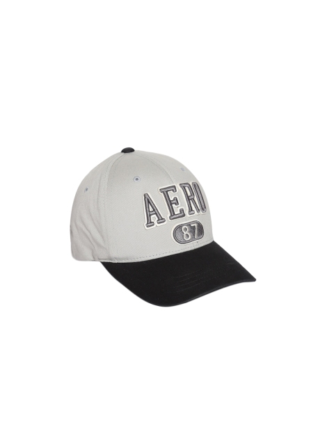 

Aeropostale Men Black & Grey Colourblocked Baseball Cap