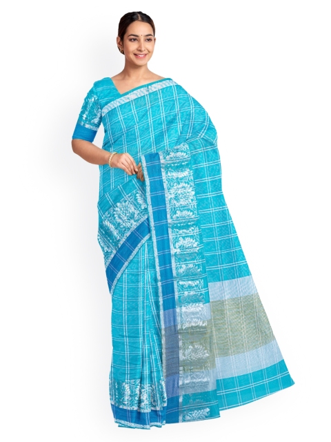 

KLM Fashion Mall Blue Printed Saree