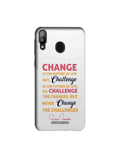 

CelfieDesign White & Yellow Challenge AB Quotes Samsung Galaxy M20 Sustainable Back Cover