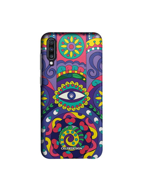 

CelfieDesign Purple & Pink Humsa Samsung Galaxy A70 Back Case