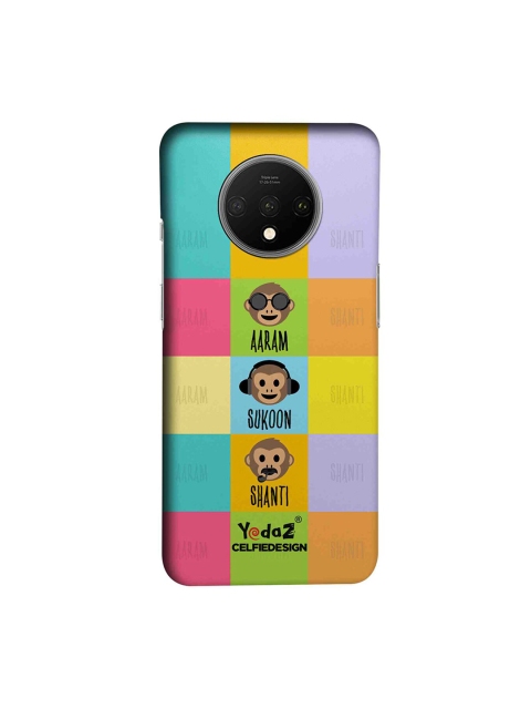 

CelfieDesign Multicoloured Aaram Sukoon Shanti OnePlus 7T Back Case, Multi