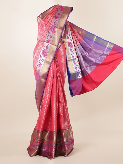 

Pothys Pink Woven Design Tissue Saree