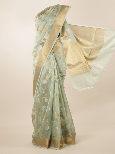 

Pothys Green Woven Design Saree