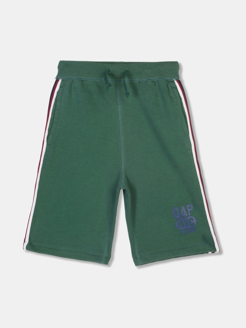 

GAP Boys Green Solid Regular Fit Regular Shorts
