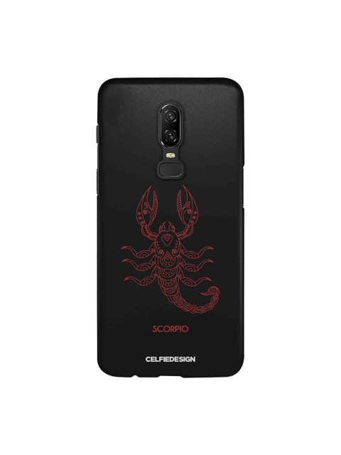 

CelfieDesign Black & Red Scorpio Zodiac Printed Sustainable OnePlus 6 Back Case