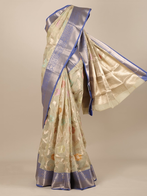 

Pothys Cream-Coloured Woven Design Saree