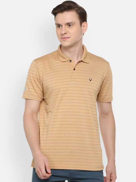 

Solly Sport Men Beige Striped Polo Collar T-shirt